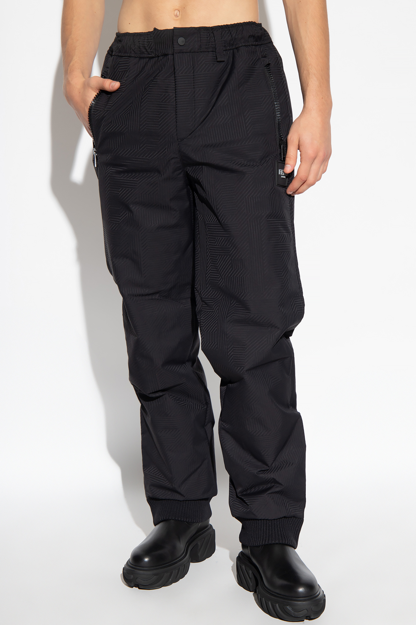 Black 2024 fendi pants